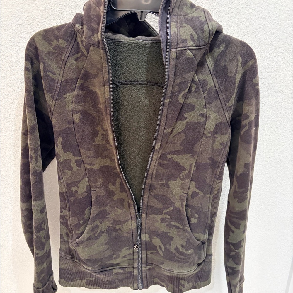 Lululemon Athletica Green Camouflage Hoodie